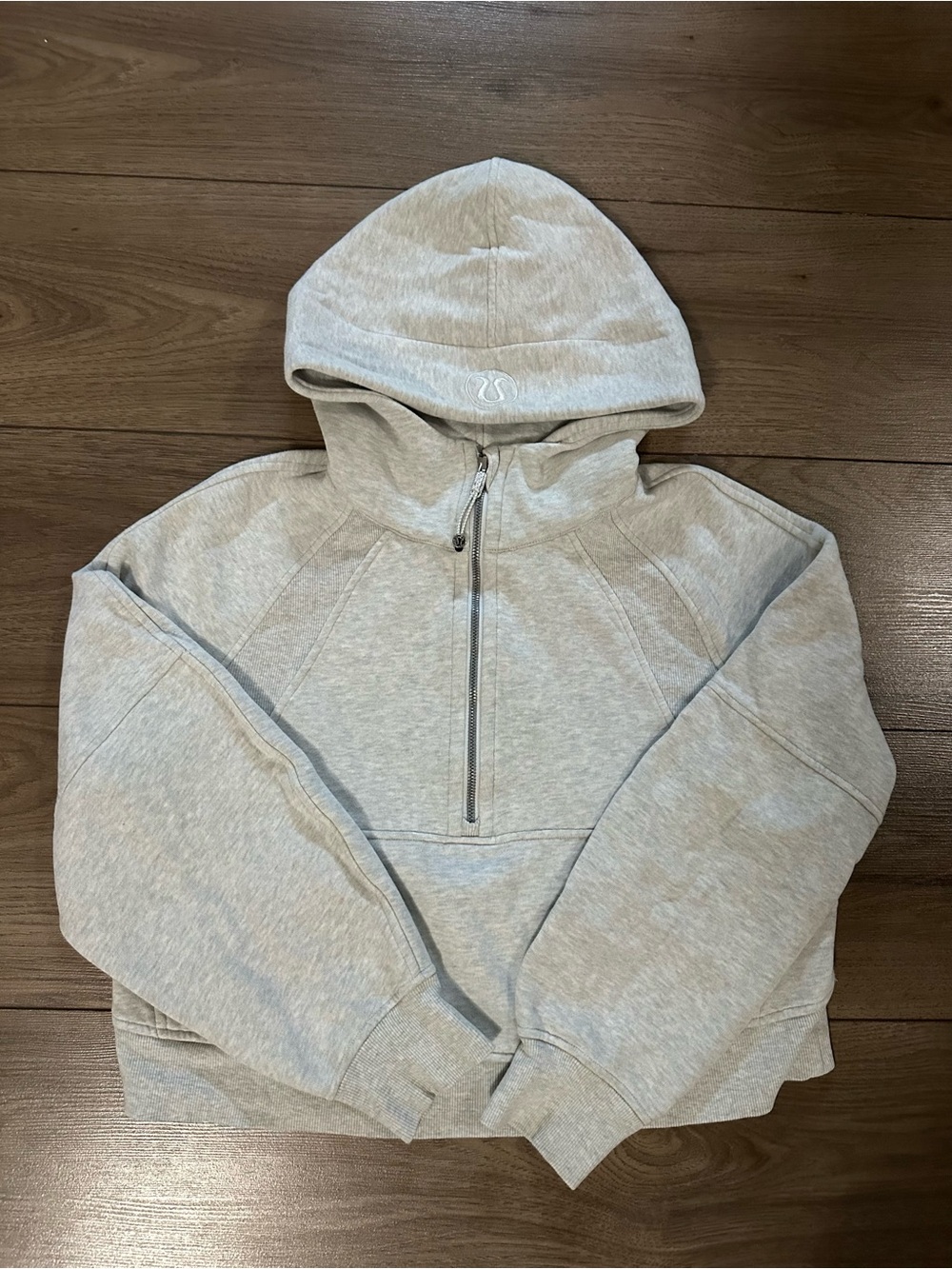 lululemon athletica Light Gray Half-Zip Hoodie